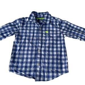 CARTER'S Long Sleeve Shirt Button up Boy Toddler Sz 2T gently used